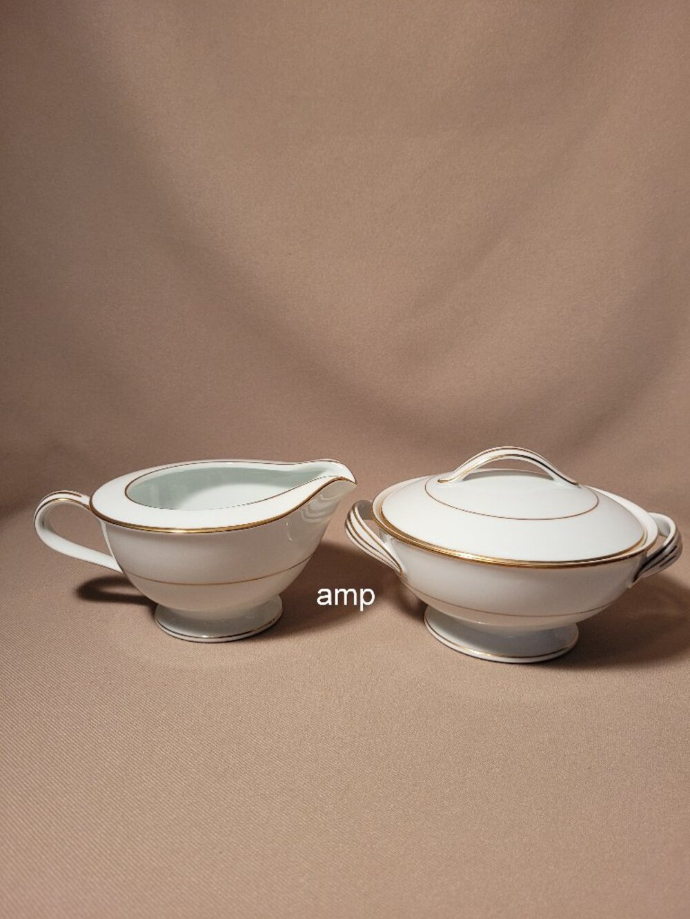 Noritake Dawn 5930 Creamer Pitcher and Sugar Bowl with Lid Set PERFECT!